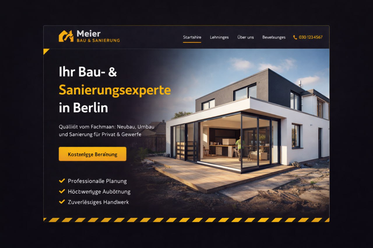 Bau & Sanierung Webdesign